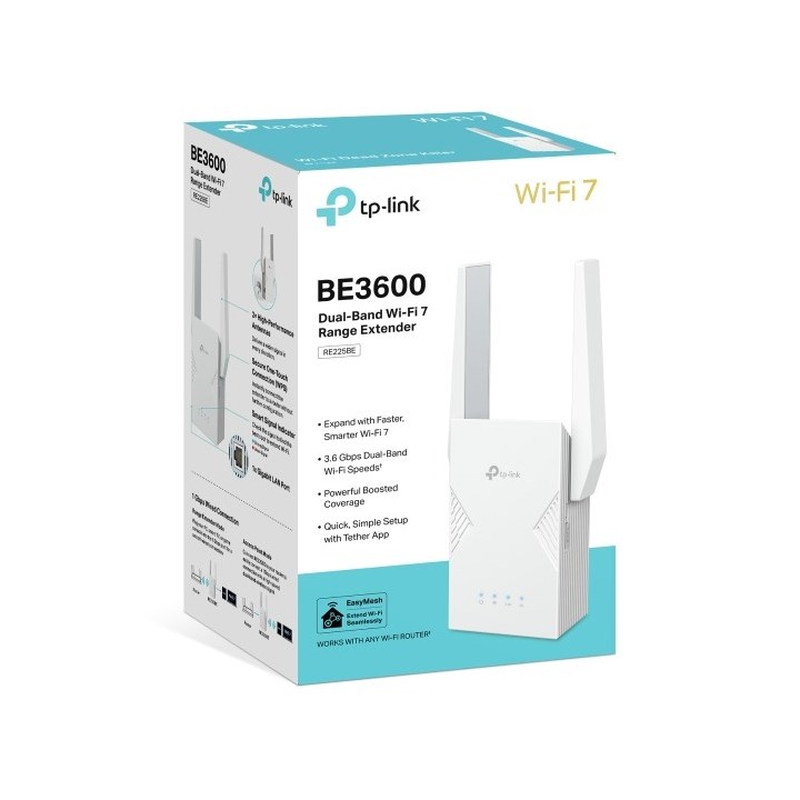 TP-Link RE225BE Amplificatore di rete Ripetitore di rete bianco