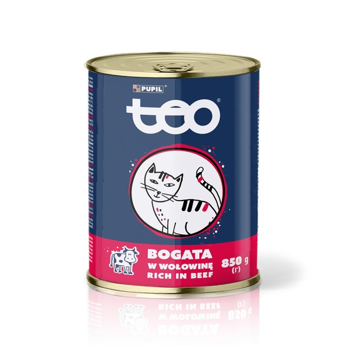 TEO Ricco di manzo - cibo umido per gatti - 850g