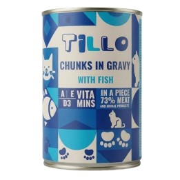 TILLO Bocconi in salsa Pesce - cibo umido per gatti - 415g