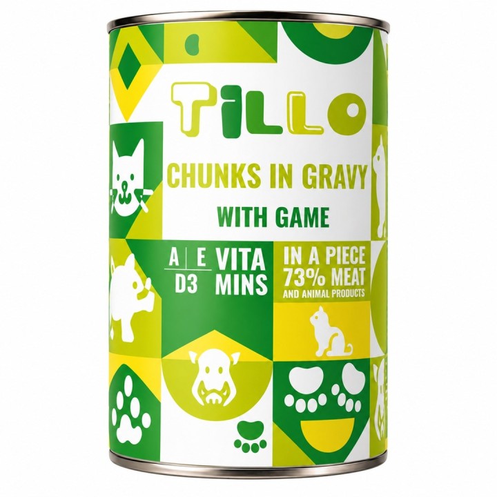 TILLO Bocconi in salsa Selvaggina - cibo umido per cani - 1250g