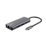Trust Dalyx - adattatore multi-porta 6-in-1 USB-C 1000 Mbit/s (argento)
