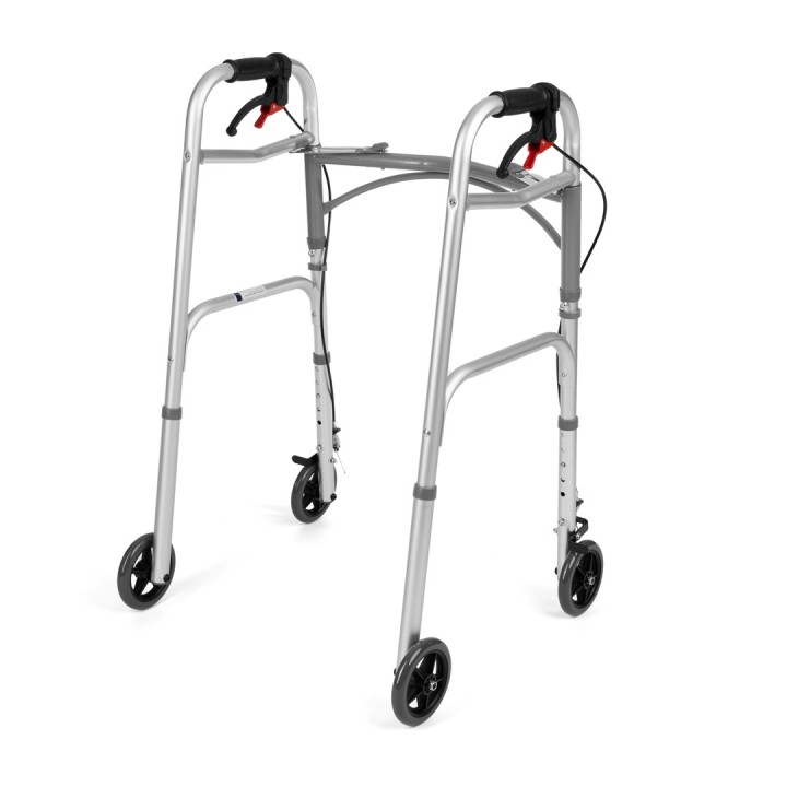 Sedia a rotelle a quattro ruote con freni TIMAGO JMC-C 3223 Silver