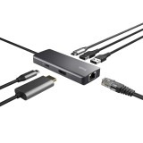 Trust Dalyx - adattatore multi-porta 6-in-1 USB-C 1000 Mbit/s (argento)