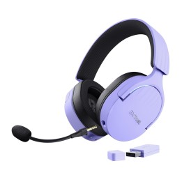 Trust GXT 491P FAYZO Cuffie con filo e wireless A fascia Gaming USB Type-A Bluetooth Nero Viola
