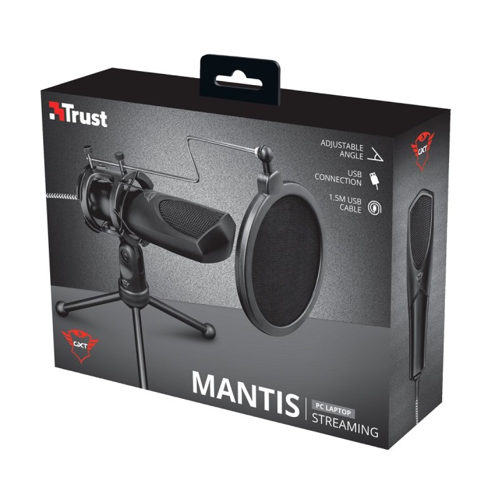 Trust GXT 232 Microfono PC Mantis nero