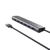 Trust Halyx - Type-A 5000 Mbit/s 7 hub USB 3.2 Gen1 (argento)