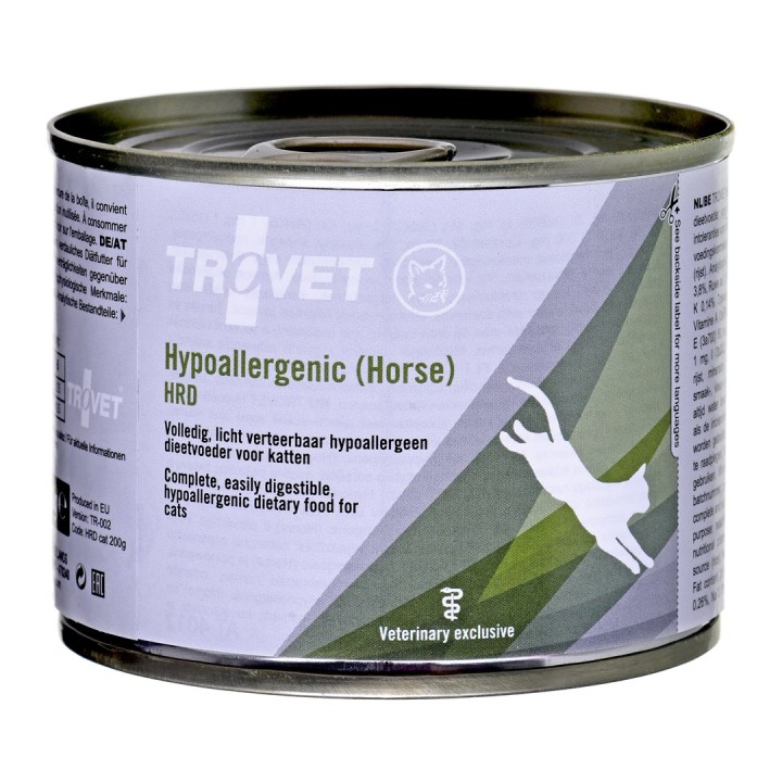 TROVET Ipoallergenico HRD con cavallo - Cibo umido per gatti - 200g