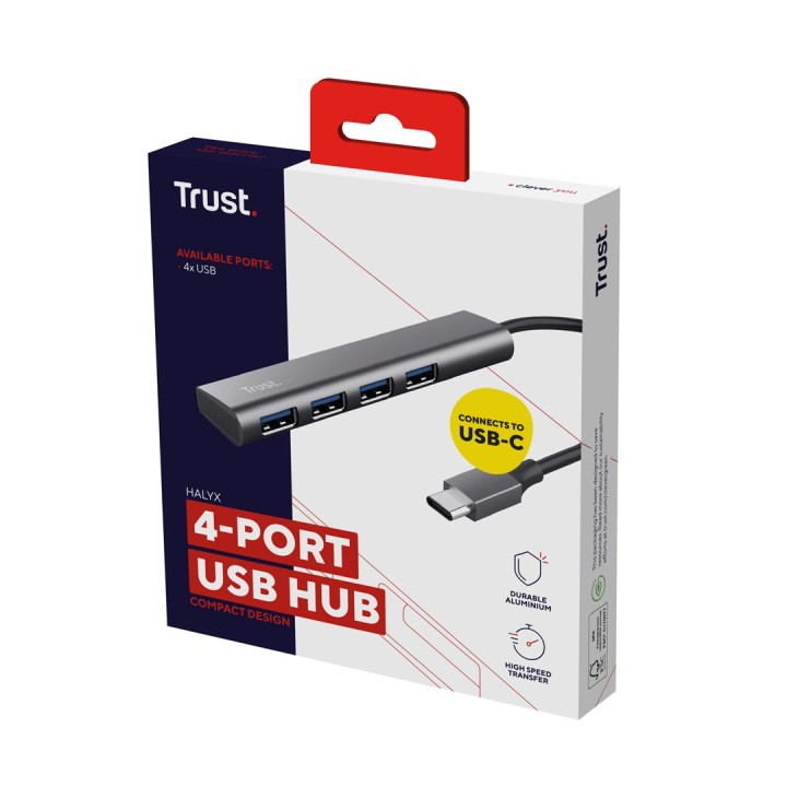 Trust Halyx USB 3.2 Gen 1 (3.1 Gen 1) Type-A 5 Mbit/s grigio