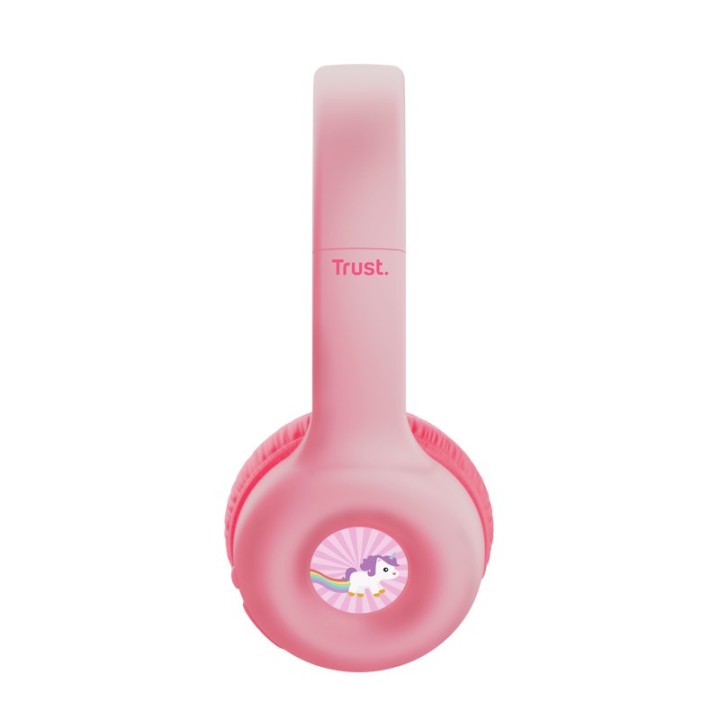 Trust Cuffia Nouna cablata e wireless archetto chiamate/musica USB Type-C Bluetooth rosa