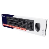Trust Primo - Set (tastiera wireless + mouse wireless) nero