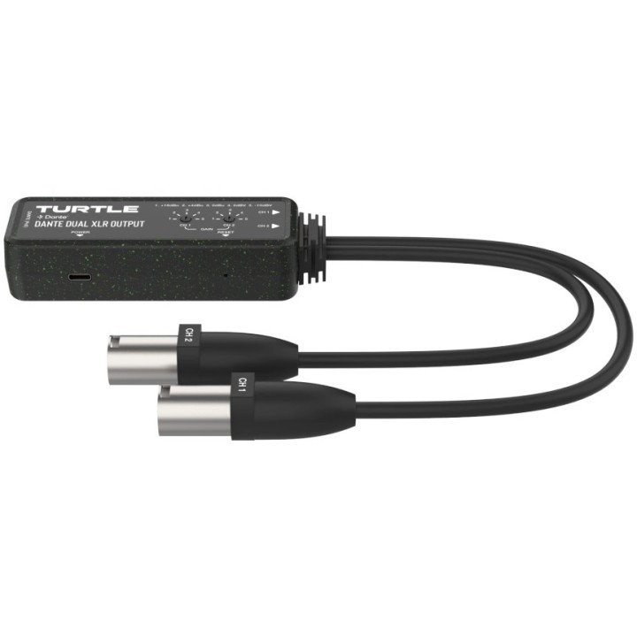 Turtle Dual XLR Output - adattatore XLR digitale-analogico Dante a due canali