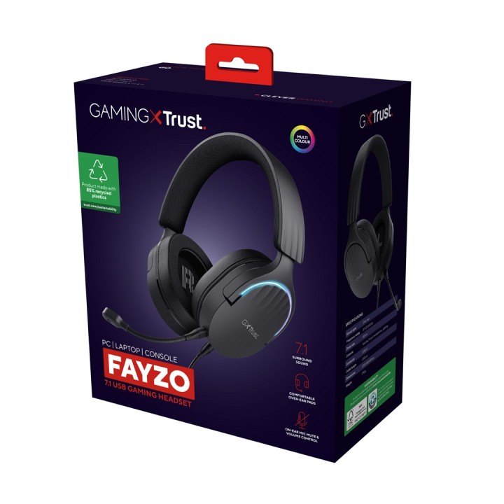 Trust GXT 490 FAYZO over-ear 7.1 USB-gamingheadset