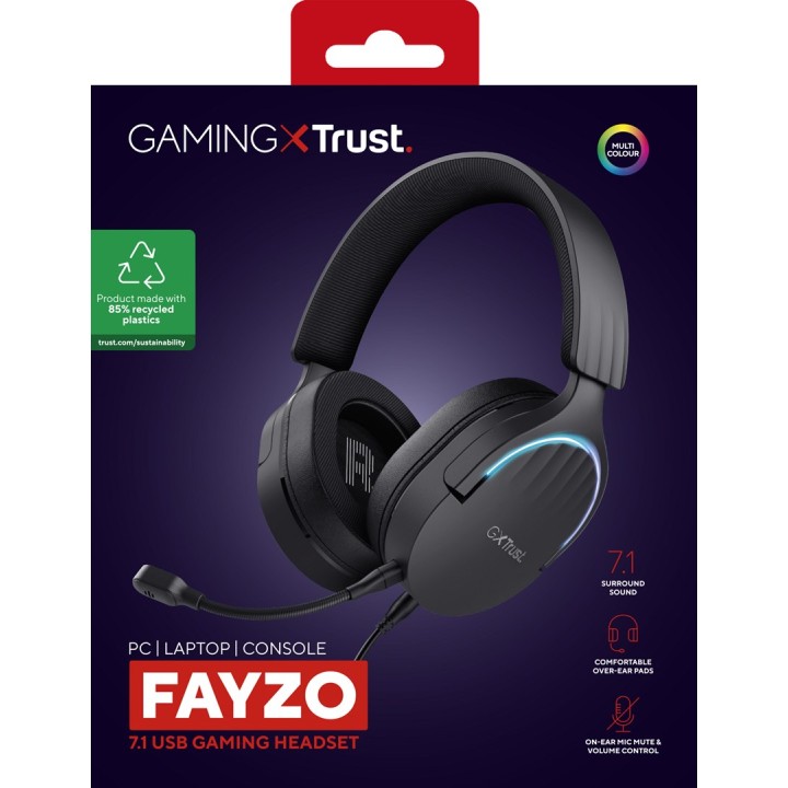 Trust GXT 490 FAYZO over-ear 7.1 USB-gamingheadset