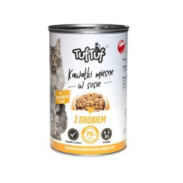 TUF TUF Pezzi di carne in salsa con pollame - cibo umido per gatto - 415g