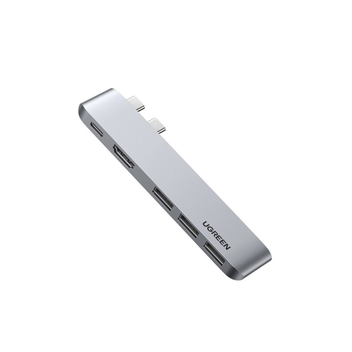 Ugreen 60559 docking station/replicatore di porte laptop USB 3.2 Gen 1 (3.1 Gen 1) Type-C argento