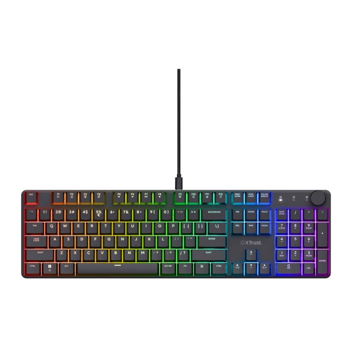 Trust GXT 866 TORIX tastiera gaming USB QWERTY US internazionale nero