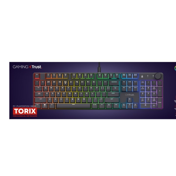 Trust GXT 866 TORIX tastiera gaming USB QWERTY US internazionale nero