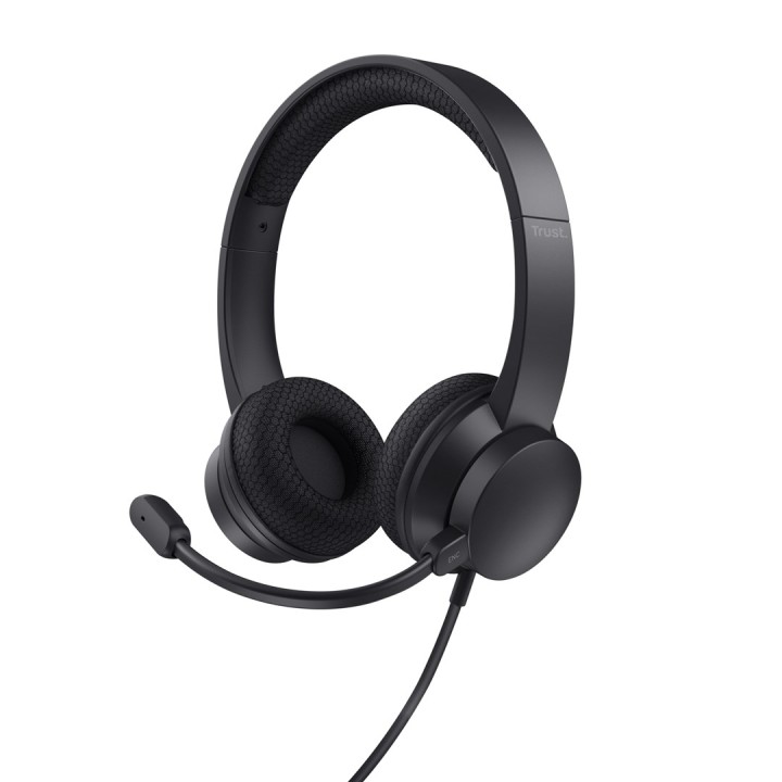 Trust HS-260 Cuffie con filo A collo Office/Call center USB Type-A Nero