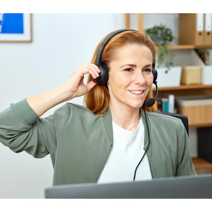 Trust HS-260 Cuffie con filo A collo Office/Call center USB Type-A Nero