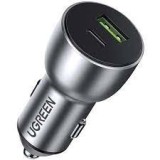 Ugreen 60980 caricabatterie dispositivo mobile universale argento accendisigari ricarica veloce automatico