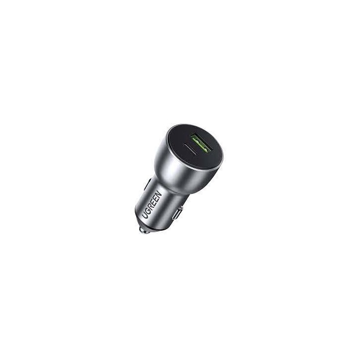 Ugreen 60980 caricabatterie dispositivo mobile universale argento accendisigari ricarica veloce automatico