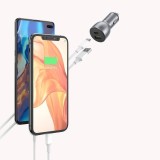 Ugreen 60980 caricabatterie dispositivo mobile universale argento accendisigari ricarica veloce automatico