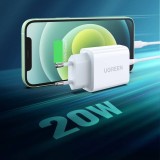 Ugreen USB Power Delivery 3.0 Quick Charge 4.0+ 20W 3A Caricabatterie da rete (bianco)