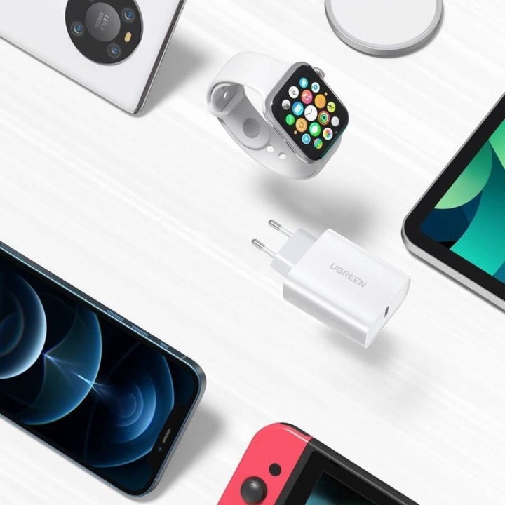Ugreen USB Power Delivery 3.0 Quick Charge 4.0+ 20W 3A Caricabatterie da rete (bianco)