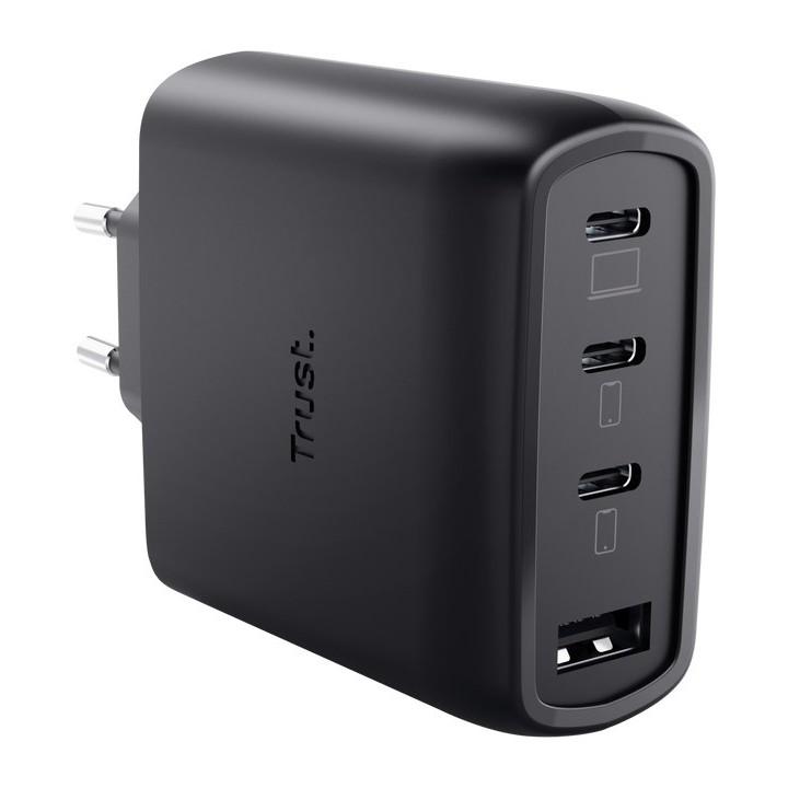 Trust Maxo 65W Caricabatterie universale nero AC Ricarica rapida Indoor