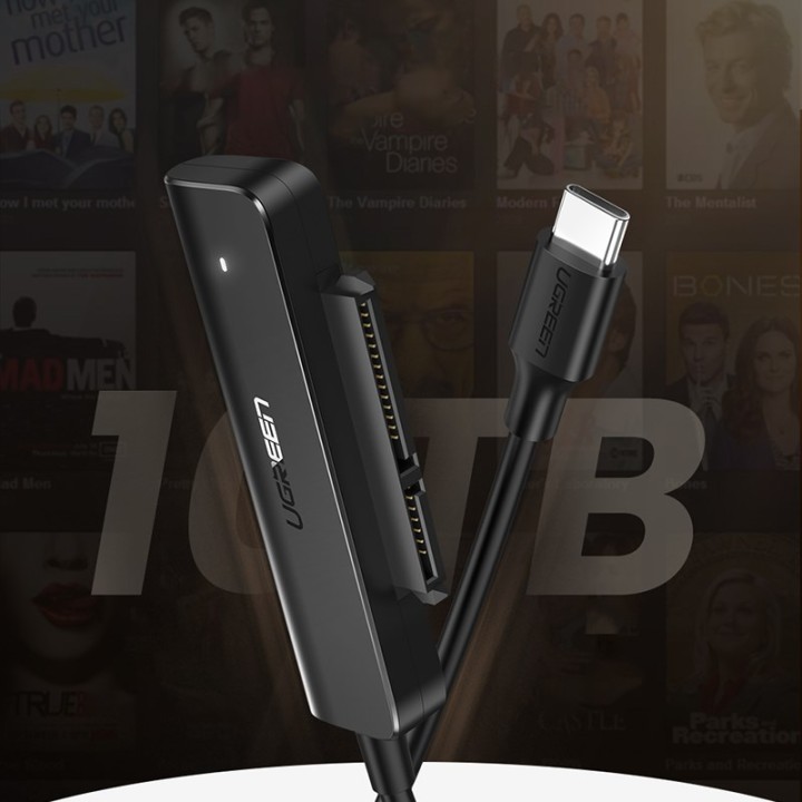 Ugreen USB-C 3.0 adattatore per unità 2.5 SATA 50 cm argento AV144