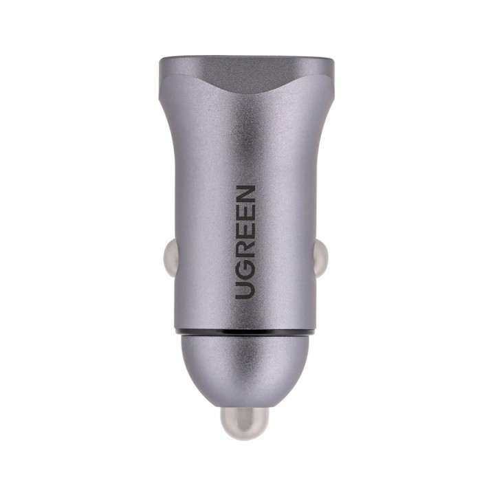 Ugreen USB Type-C / USB 24W Power Delivery Quick Charge caricabatterie da auto grigio (30780)