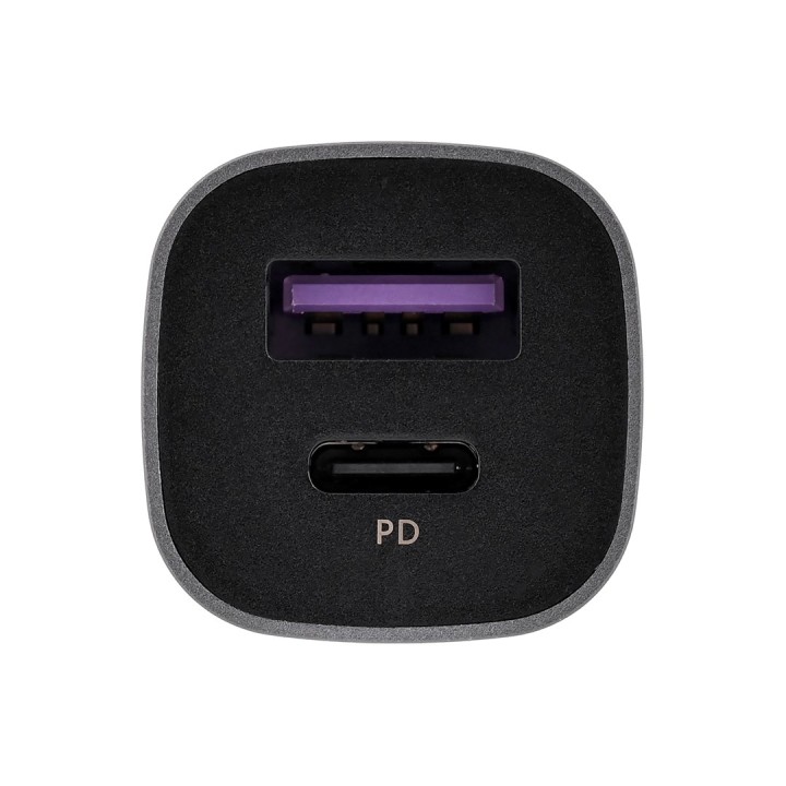 Ugreen USB Type-C / USB 24W Power Delivery Quick Charge caricabatterie da auto grigio (30780)