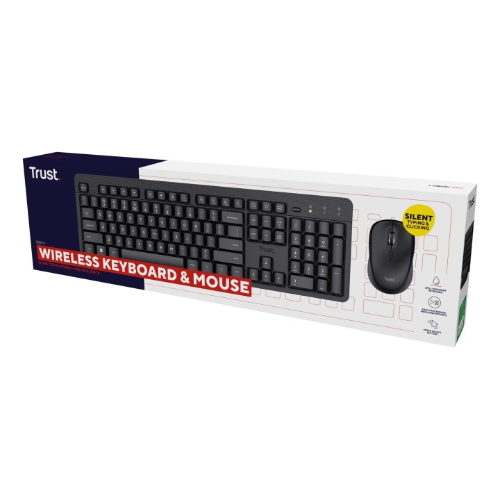 Trust Ody II tastiera mouse incluso universale RF wireless QWERTY US inglese nero