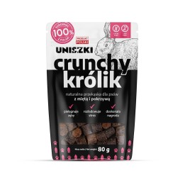 UNISZKI Croccante Coniglio con Menta e Ortica - Snack per Cani - 80g