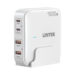 GaN caricabatterie di rete - Unitek P1229AWH01-EU | 100W 2x USB-C 2x USB-A