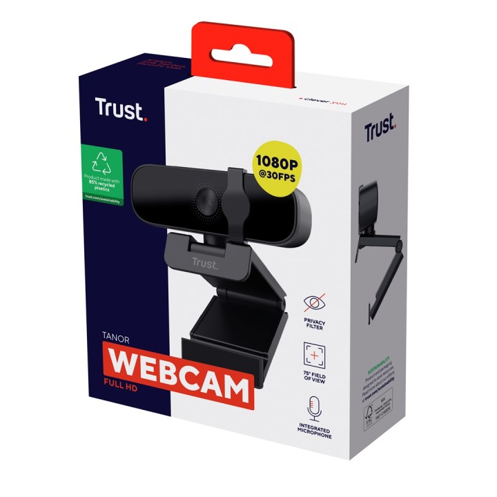 Trust Tanor - 1080p Webcam full HD (nero)