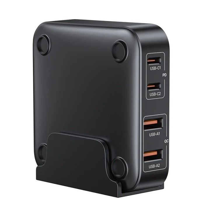 GaN caricabatterie di rete - Unitek P1228ABK01-EU | 70W 2x USB-C 2x USB-A