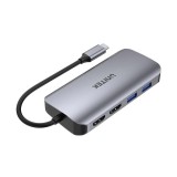 UNITEK HUB ATTIVO USB-C 2X HDMI 4K RJ45 PD 100W