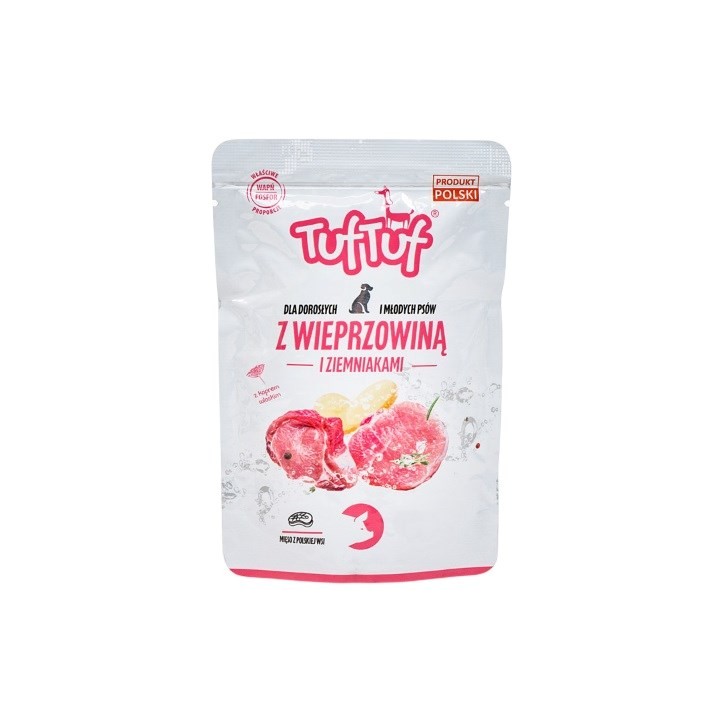 TUF TUF con maiale e patate - cibo umido per cani - 300g