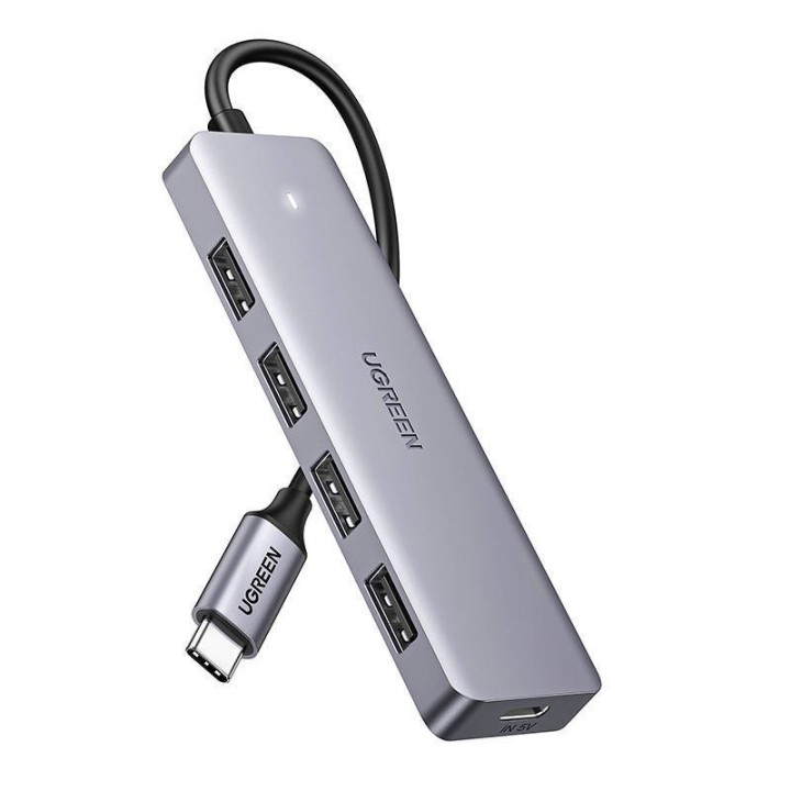 Ugreen Hub 4-in-1 USB-C Adattatore a 4× USB 3.0 + USB-C Grigio