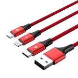 UNITEK C4049RD USB cavo 1.2 m USB A USB C/Micro-USB B/Lightning rosso