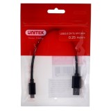 UNITEK CAVO USB-C - USB-A 3.1 M/M 0.25M Y-C490BK