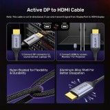 UNITEK CAVO DISPLAYPORT 1.4 A HDMI 2.1 8K 1.8M