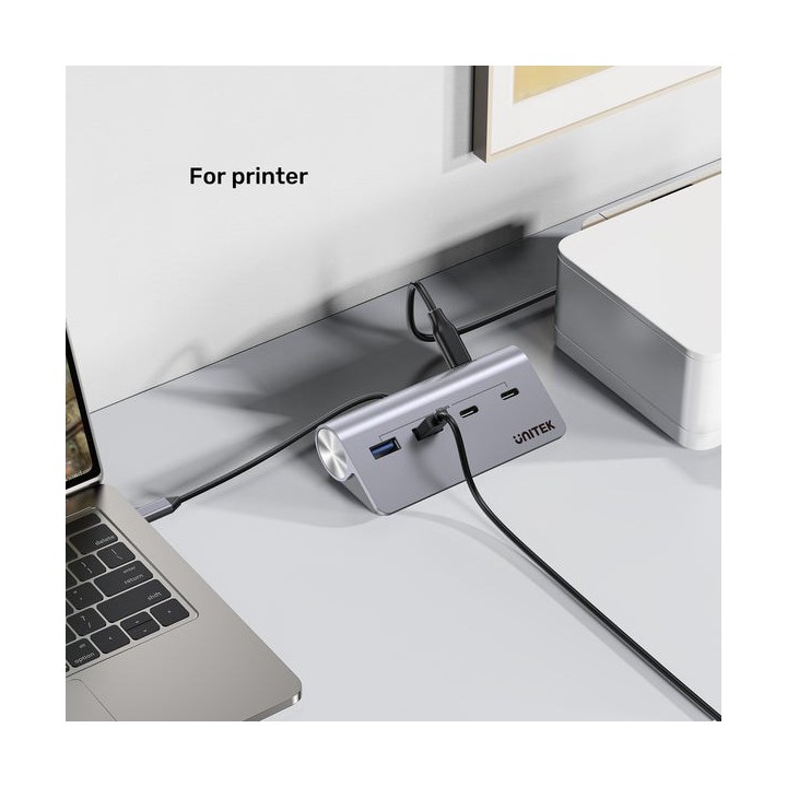 UNITEK H1337AGY01 hub di interfaccia USB 3.2 Gen 1 (3.1 Gen 1) Type-C 5000 Mbit/s grigio