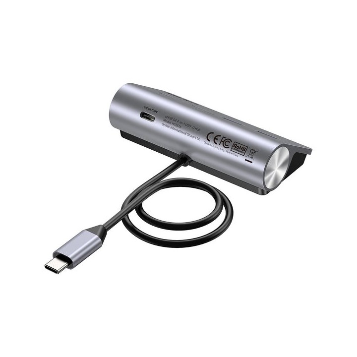 UNITEK H1337AGY01 hub di interfaccia USB 3.2 Gen 1 (3.1 Gen 1) Type-C 5000 Mbit/s grigio
