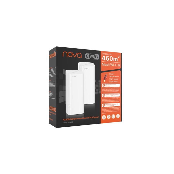Tenda MX12 Dual-band (2.4 GHz / 5 GHz) Wi-Fi 6 (802.11ax) Bianco 3 Interno
