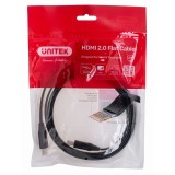 UNITEK HDMI CAVO 2.0 4K60HZ PIATTO 2M C11063BK-2M
