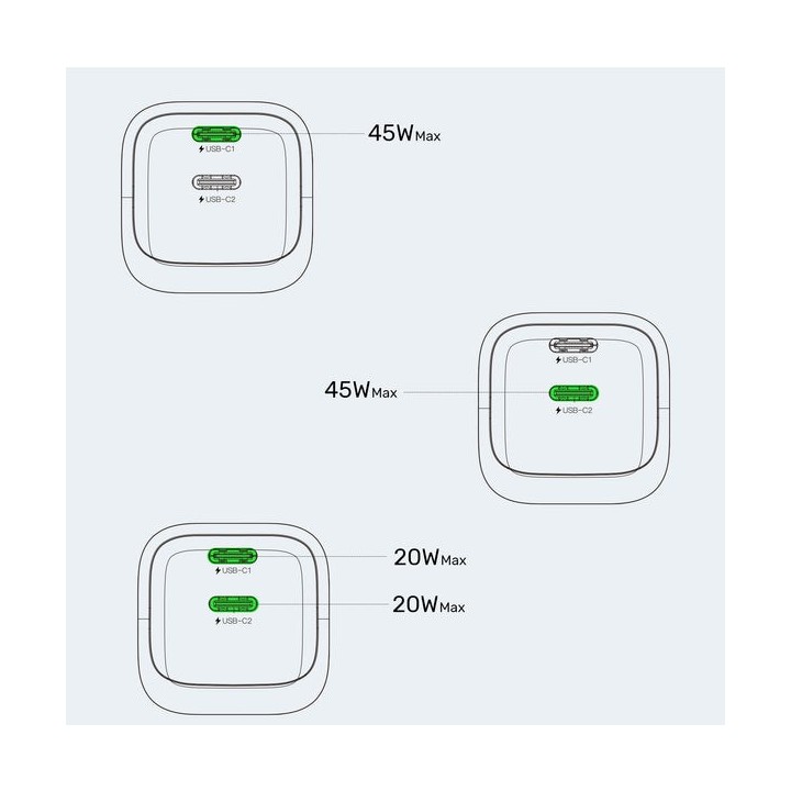 UNITEK P1129ABK01-EU caricabatterie per dispositivo mobile universale nero AC ricarica veloce interno