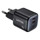 UNITEK P1129ABK01-EU caricabatterie per dispositivo mobile universale nero AC ricarica veloce interno