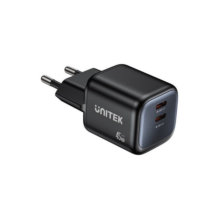 UNITEK P1129ABK01-EU caricabatterie per dispositivo mobile universale nero AC ricarica veloce interno